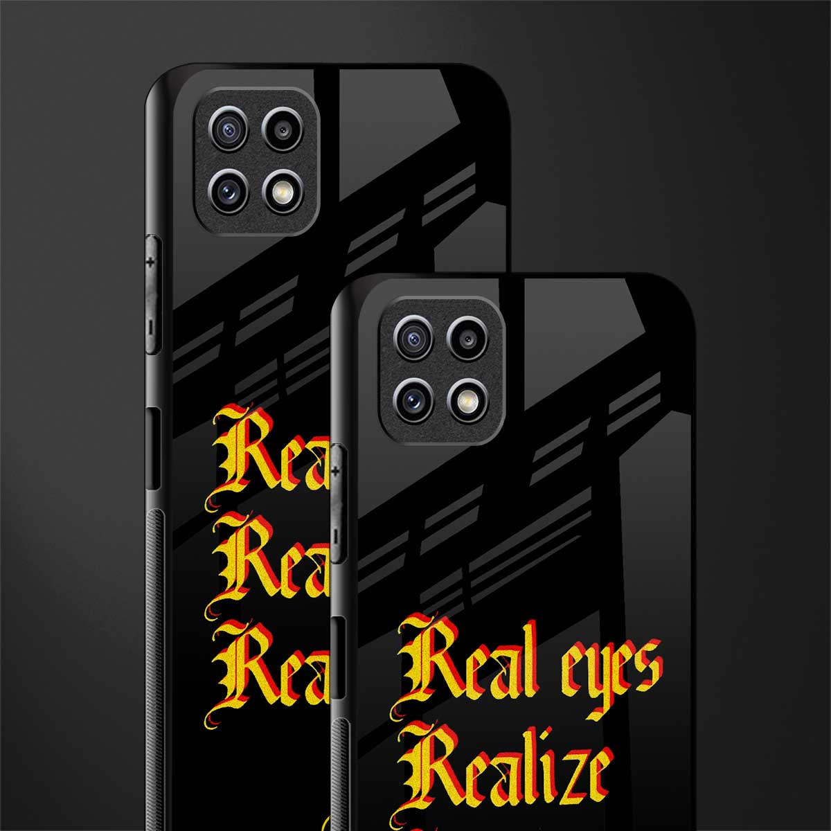 real eyes realize real lies quote back phone cover | glass case for samsung galaxy f42