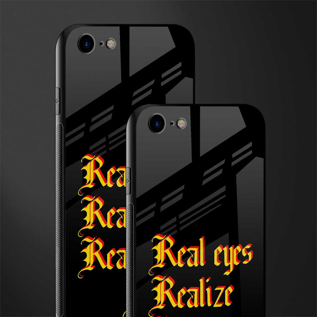 real eyes realize real lies quote glass case for iphone 7 image-2