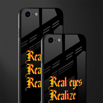 real eyes realize real lies quote glass case for iphone 8 image-2
