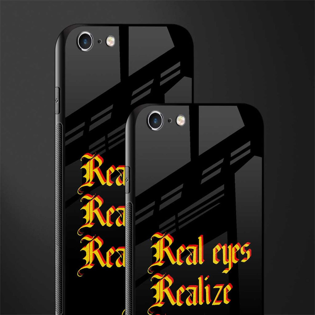 real eyes realize real lies quote glass case for iphone 6 plus image-2