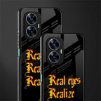 real eyes realize real lies quote back phone cover | glass case for realme c55