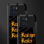 real eyes realize real lies quote back phone cover | glass case for iQOO 9 Pro