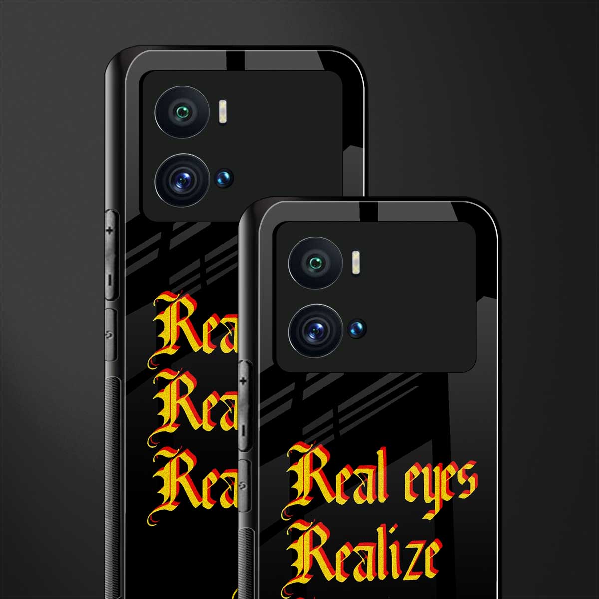 real eyes realize real lies quote back phone cover | glass case for iQOO 9 Pro