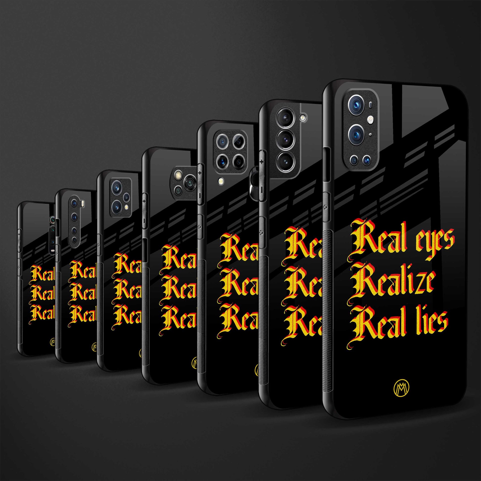 real eyes realize real lies quote glass case for oppo f19 pro plus image-3