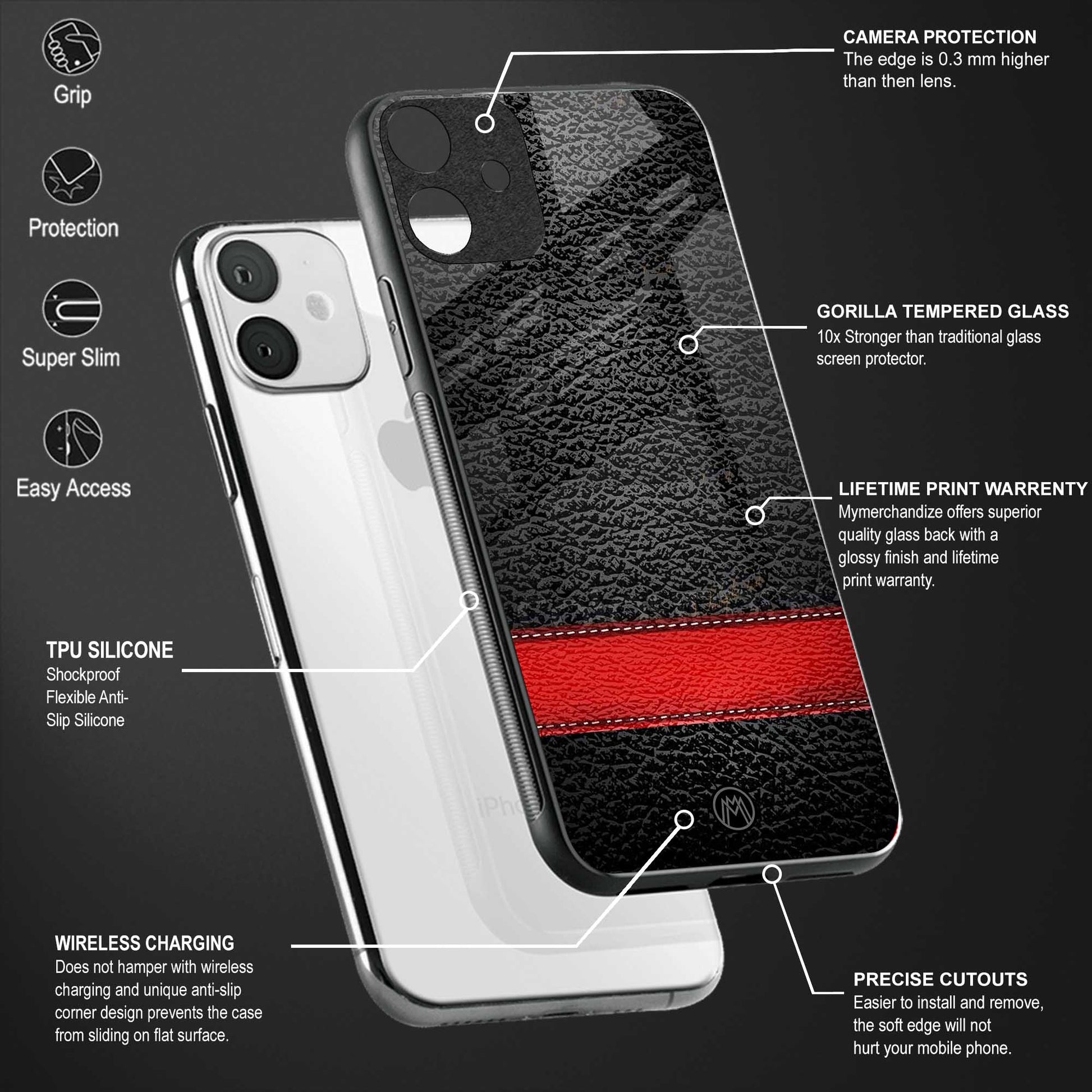 reaper's touch back phone cover | glass case for vivo v25-5g