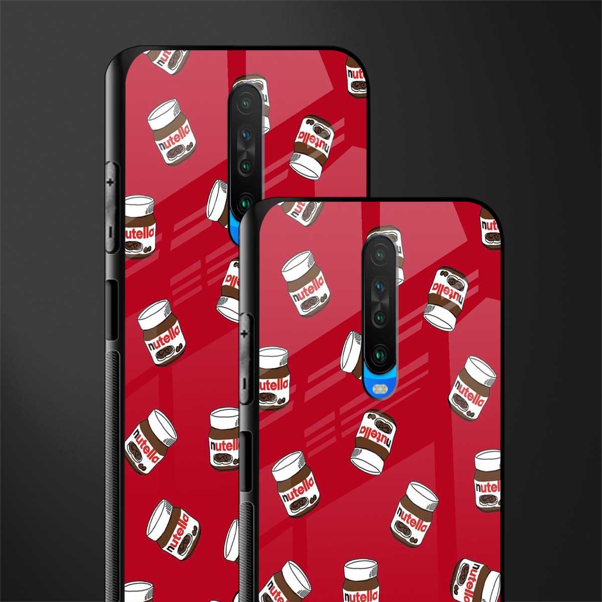 red nutella glass case for poco x2 image-2