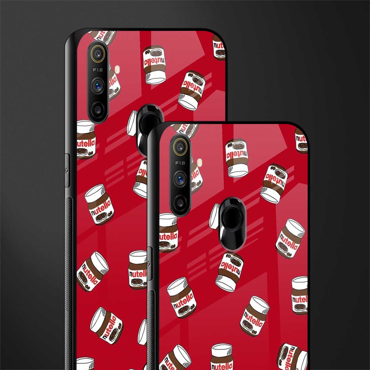 red nutella glass case for realme narzo 20a image-2