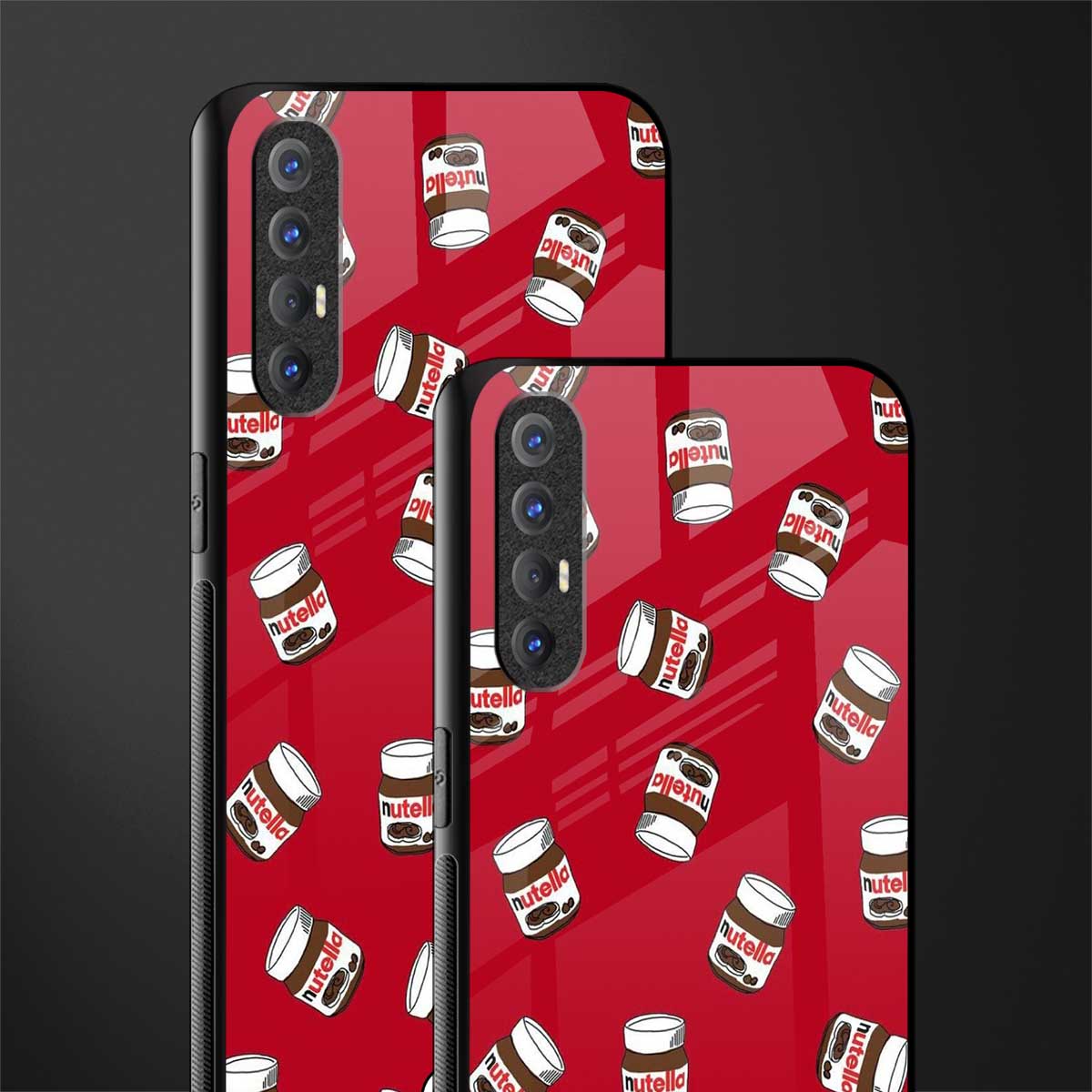 red nutella glass case for oppo reno 3 pro image-2