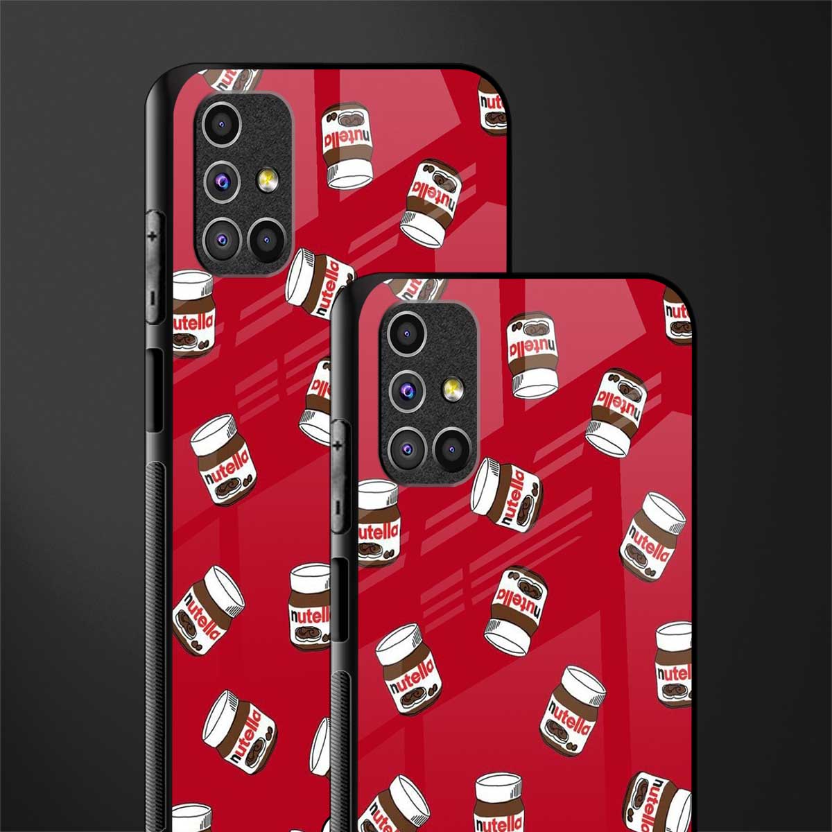 red nutella glass case for samsung galaxy m51 image-2