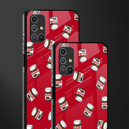 red nutella glass case for samsung galaxy m51 image-2