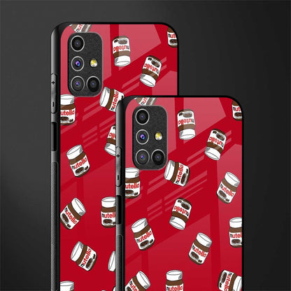red nutella glass case for samsung galaxy m31s image-2