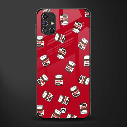 red nutella glass case for samsung galaxy m51 image