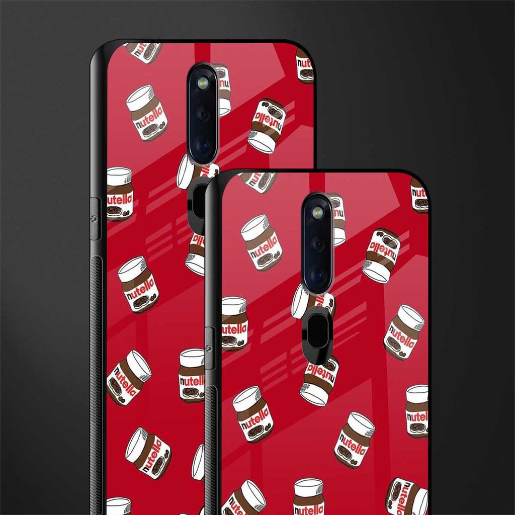red nutella glass case for oppo f11 pro image-2