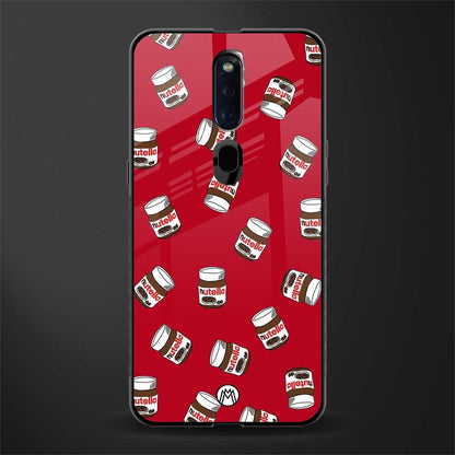 red nutella glass case for oppo f11 pro image