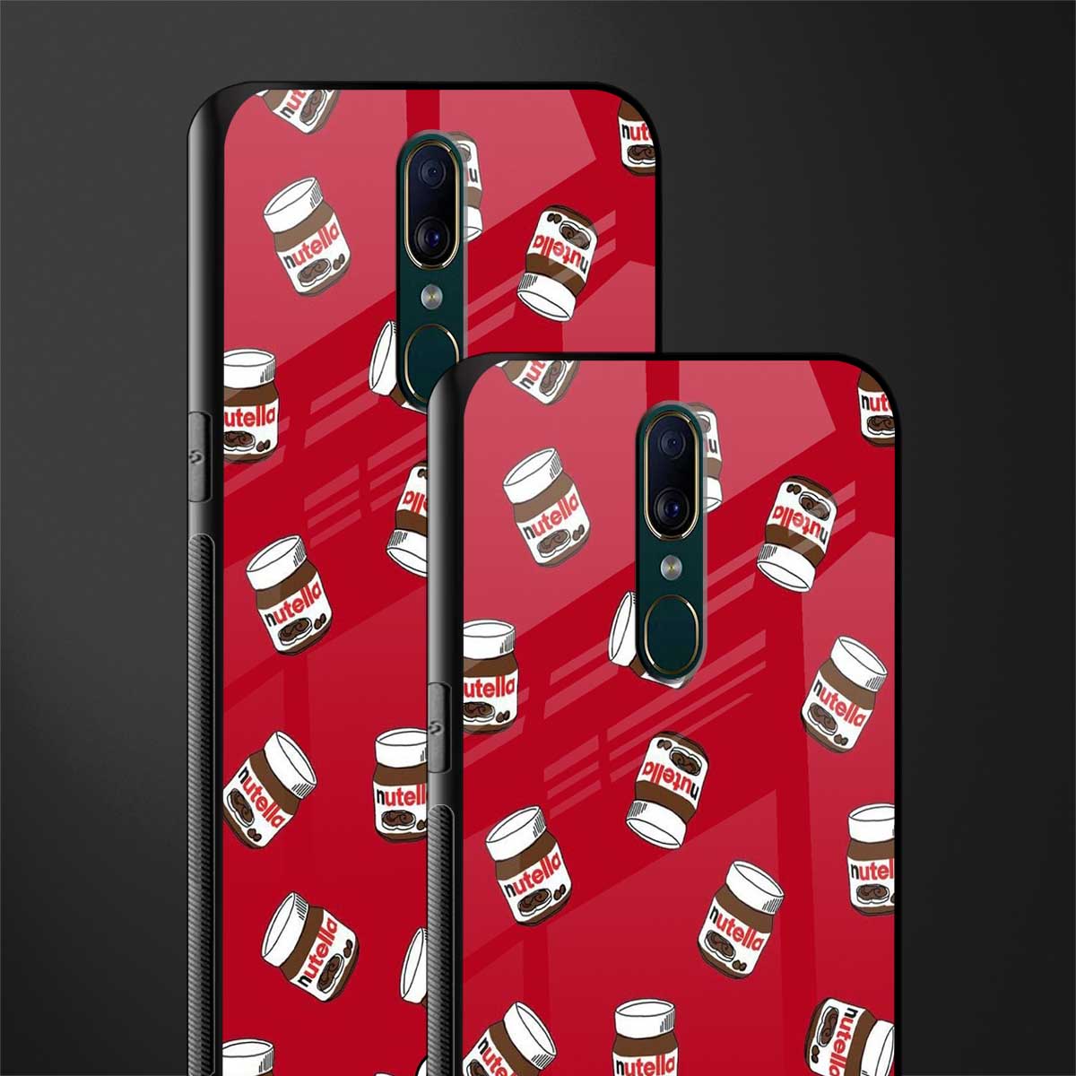 red nutella glass case for oppo a9 image-2