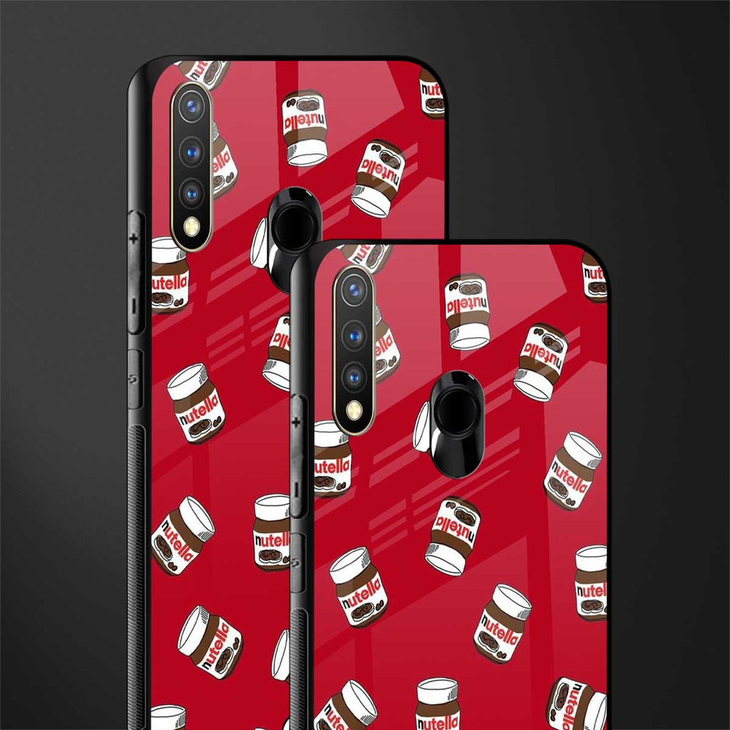 red nutella glass case for vivo u20 image-2
