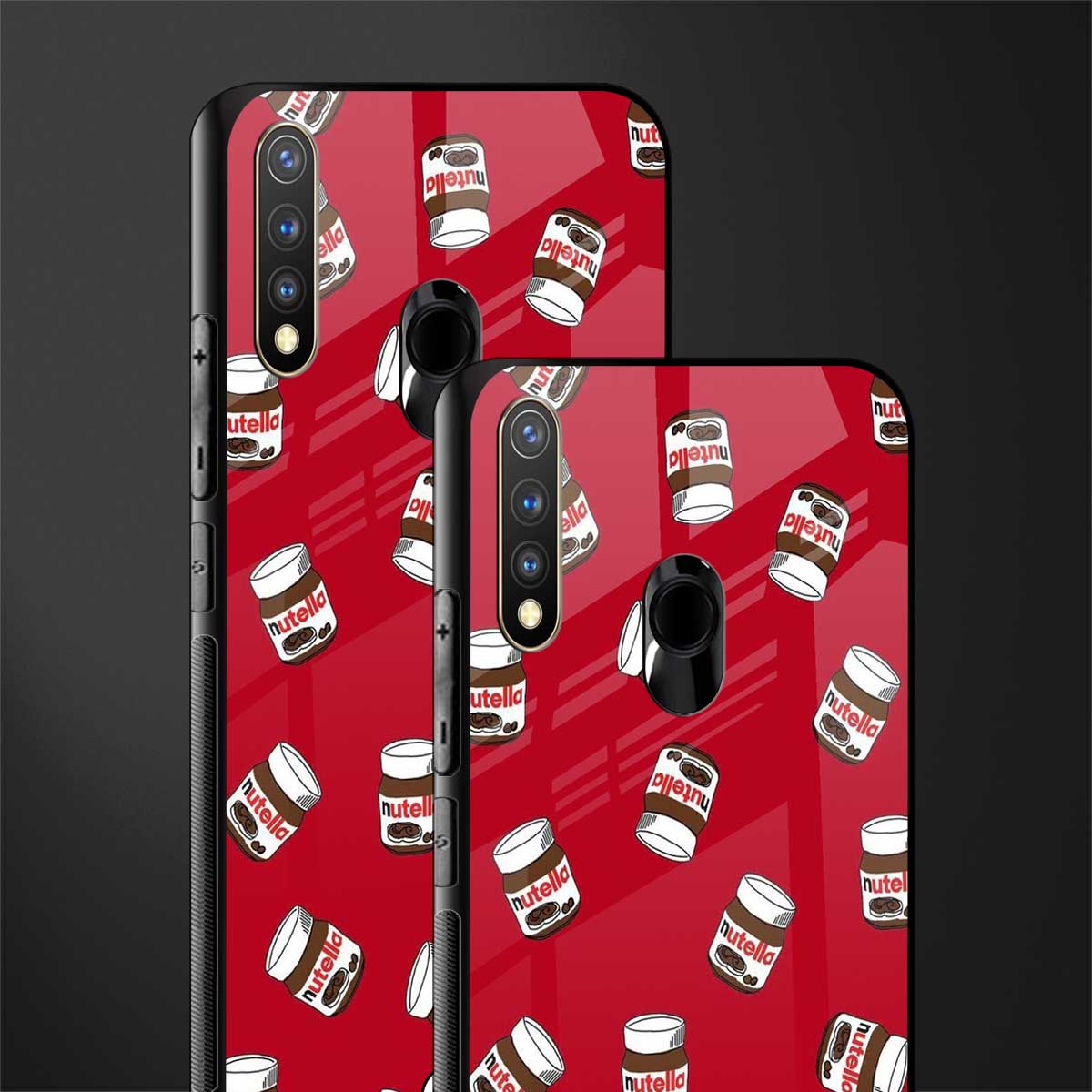 red nutella glass case for vivo u20 image-2