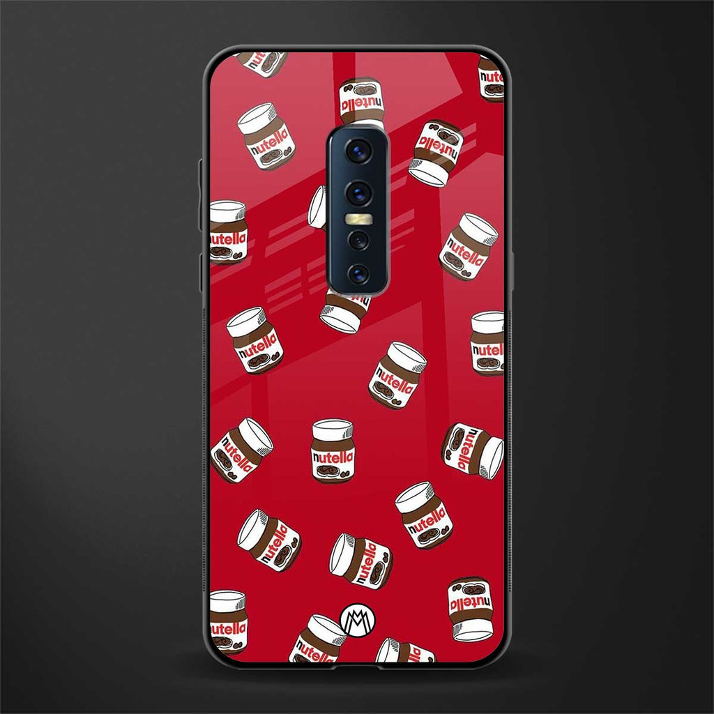 red nutella glass case for vivo v17 pro image