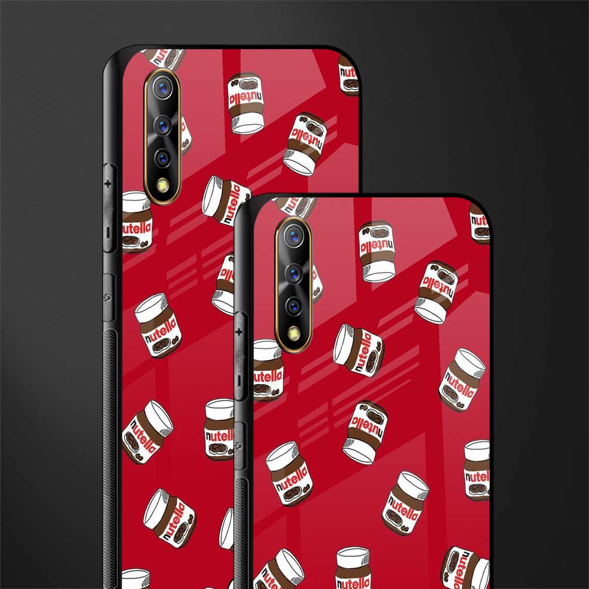 red nutella glass case for vivo z1x image-2