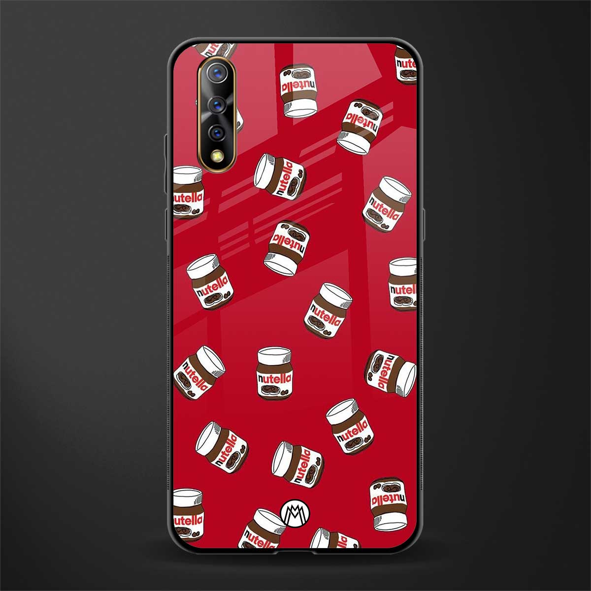 red nutella glass case for vivo s1 image