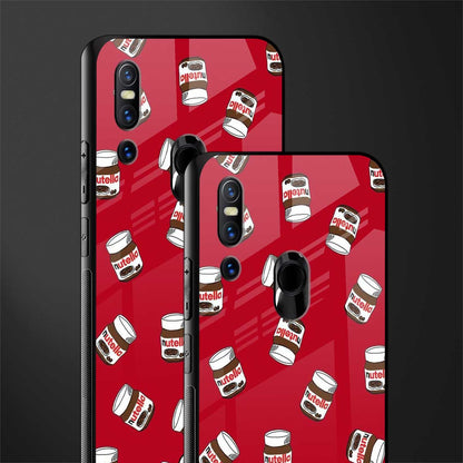red nutella glass case for vivo v15 image-2
