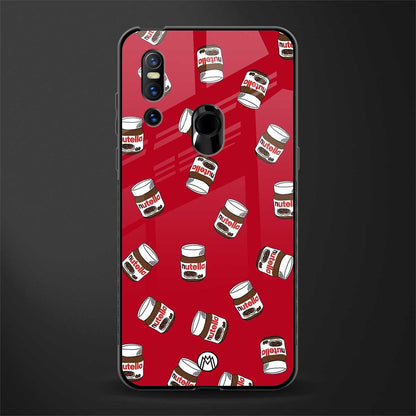 red nutella glass case for vivo v15 image