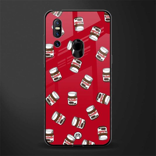 red nutella glass case for vivo v15 image