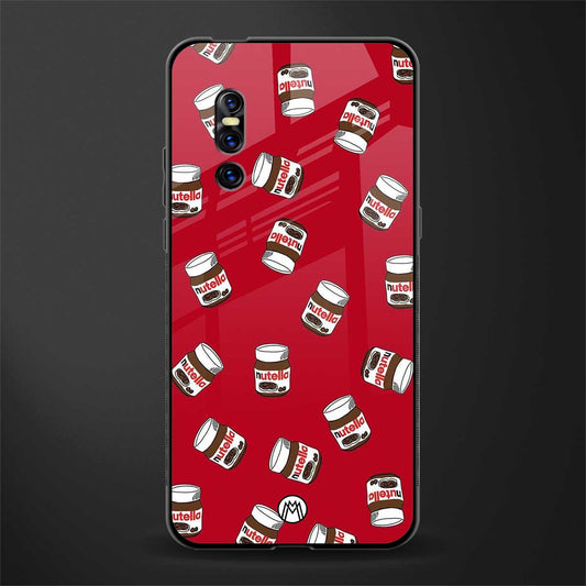 red nutella glass case for vivo v15 pro image