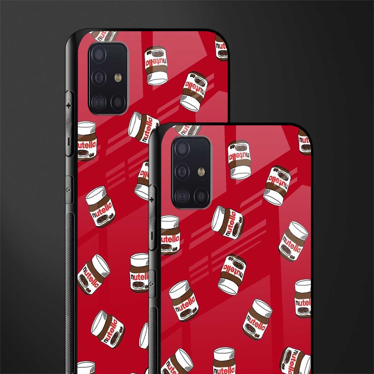 red nutella glass case for samsung galaxy a71 image-2