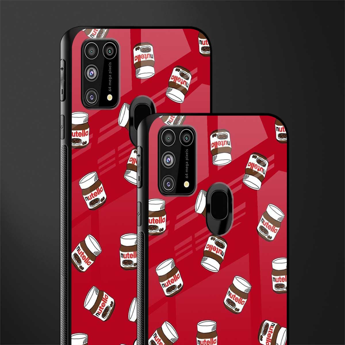 red nutella glass case for samsung galaxy f41 image-2