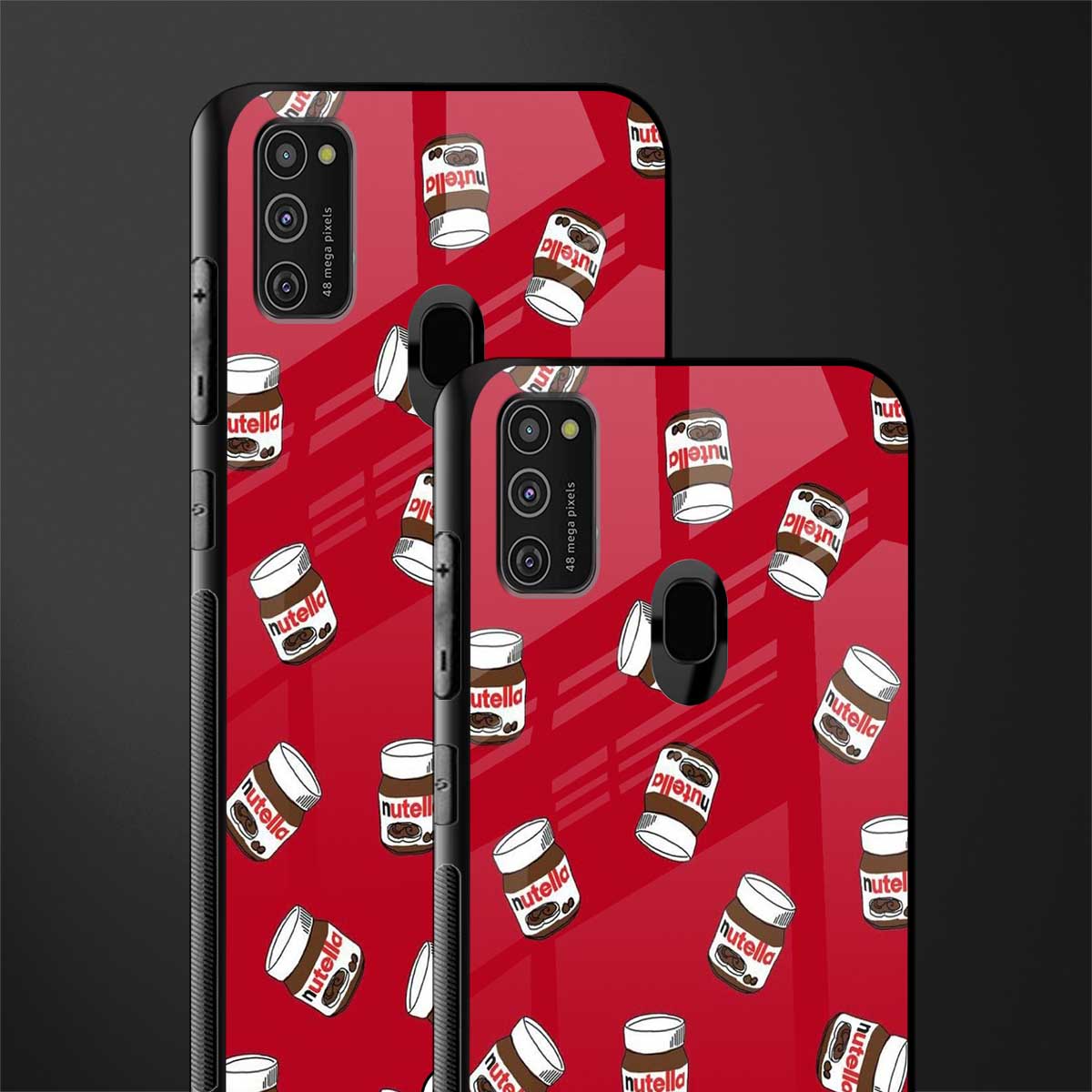 red nutella glass case for samsung galaxy m30s image-2