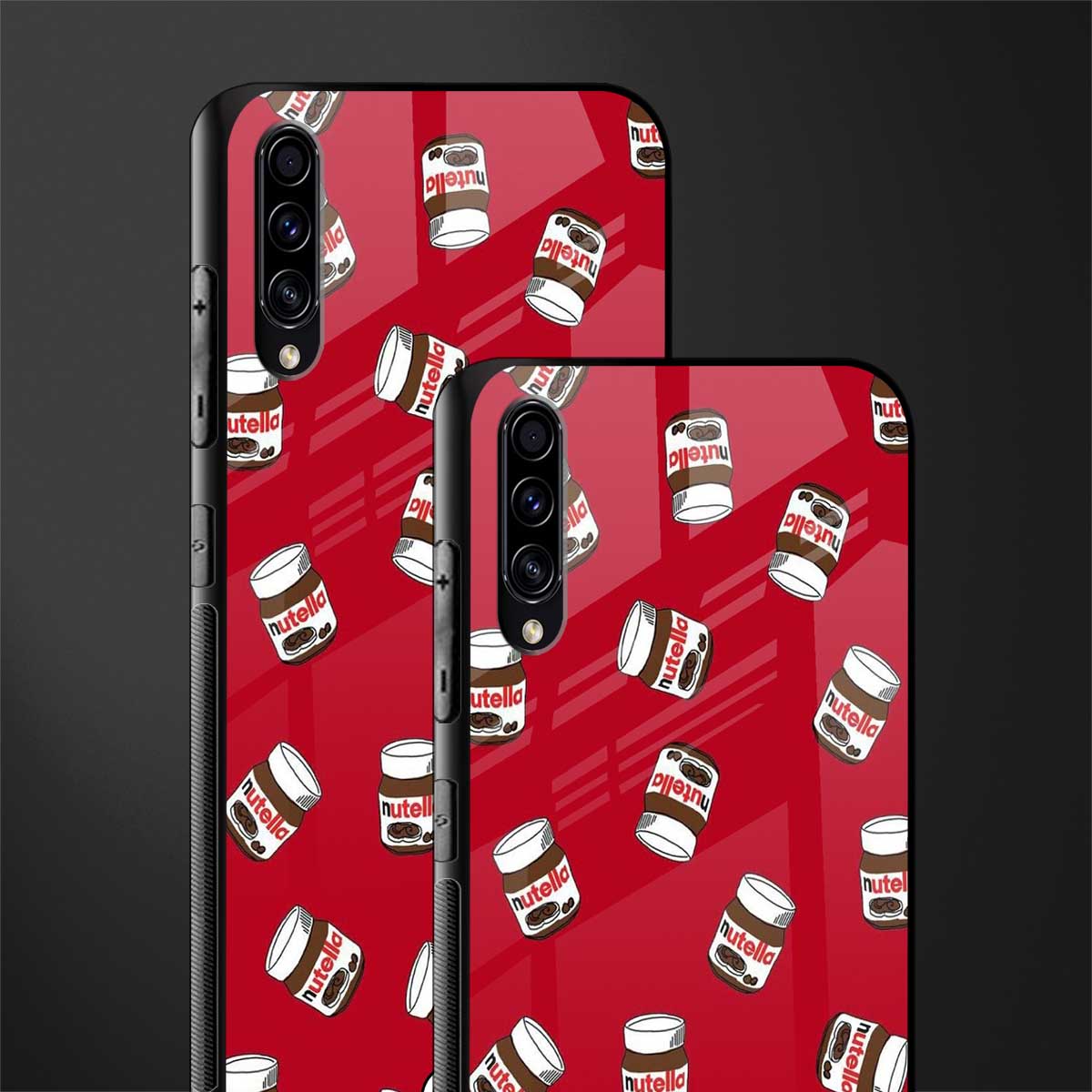 red nutella glass case for samsung galaxy a50 image-2