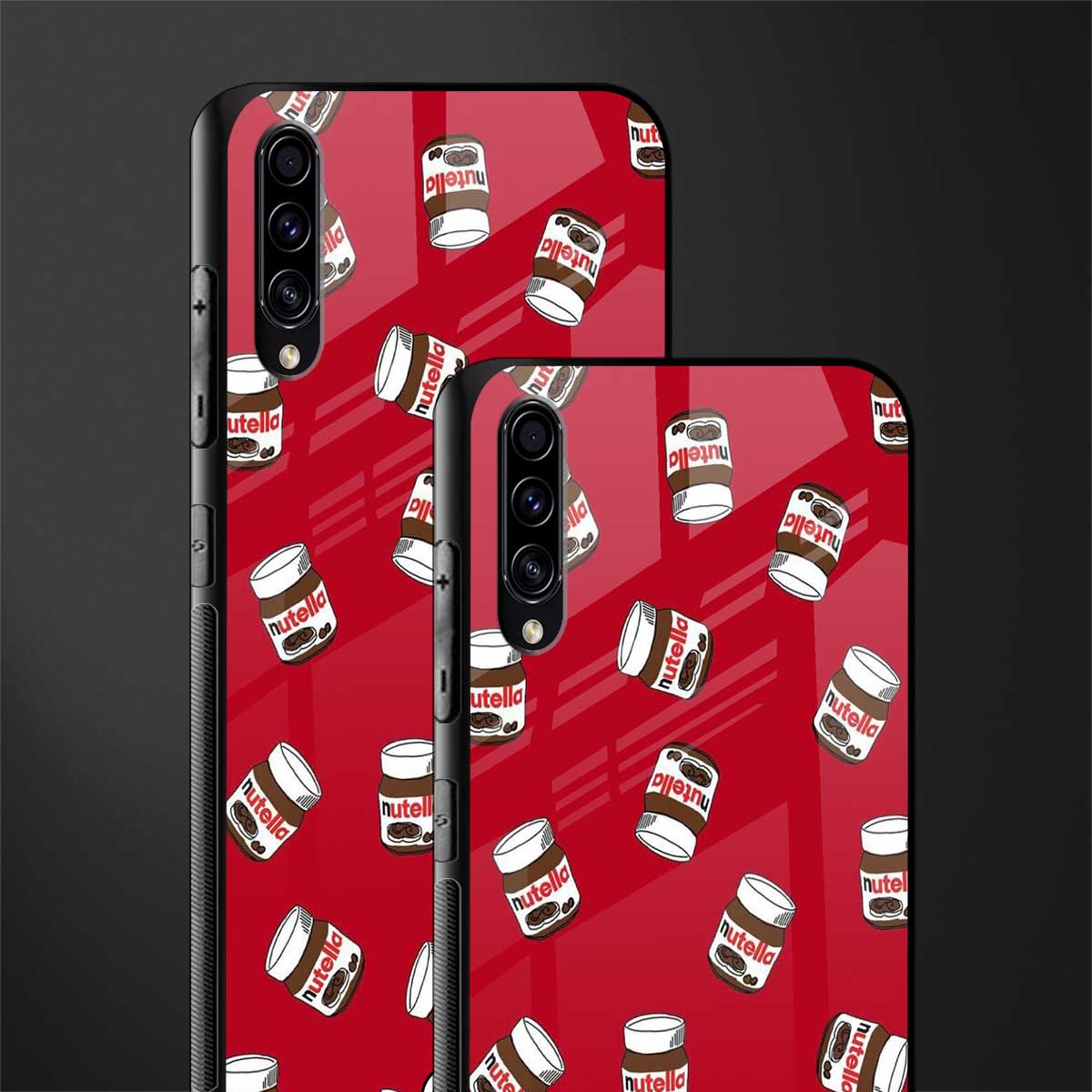 red nutella glass case for samsung galaxy a30s image-2