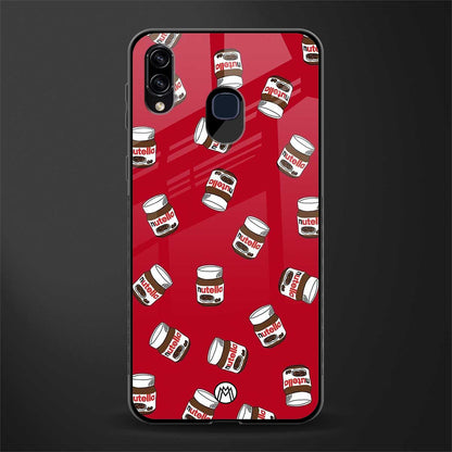 red nutella glass case for samsung galaxy a20 image