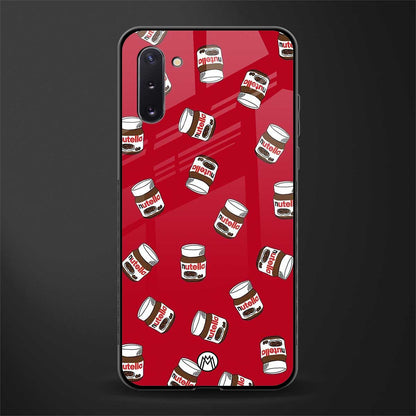 red nutella glass case for samsung galaxy note 10 image