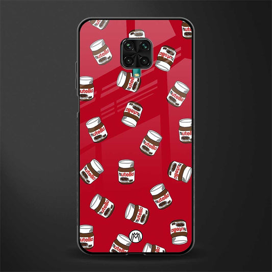 red nutella glass case for redmi note 9 pro max image