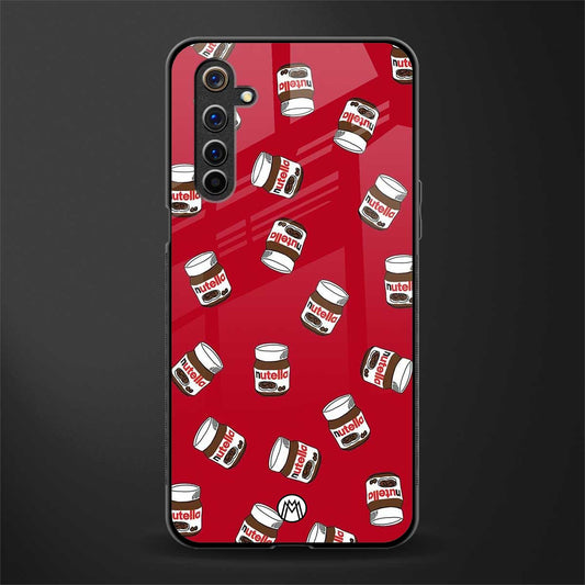 red nutella glass case for realme 6i image