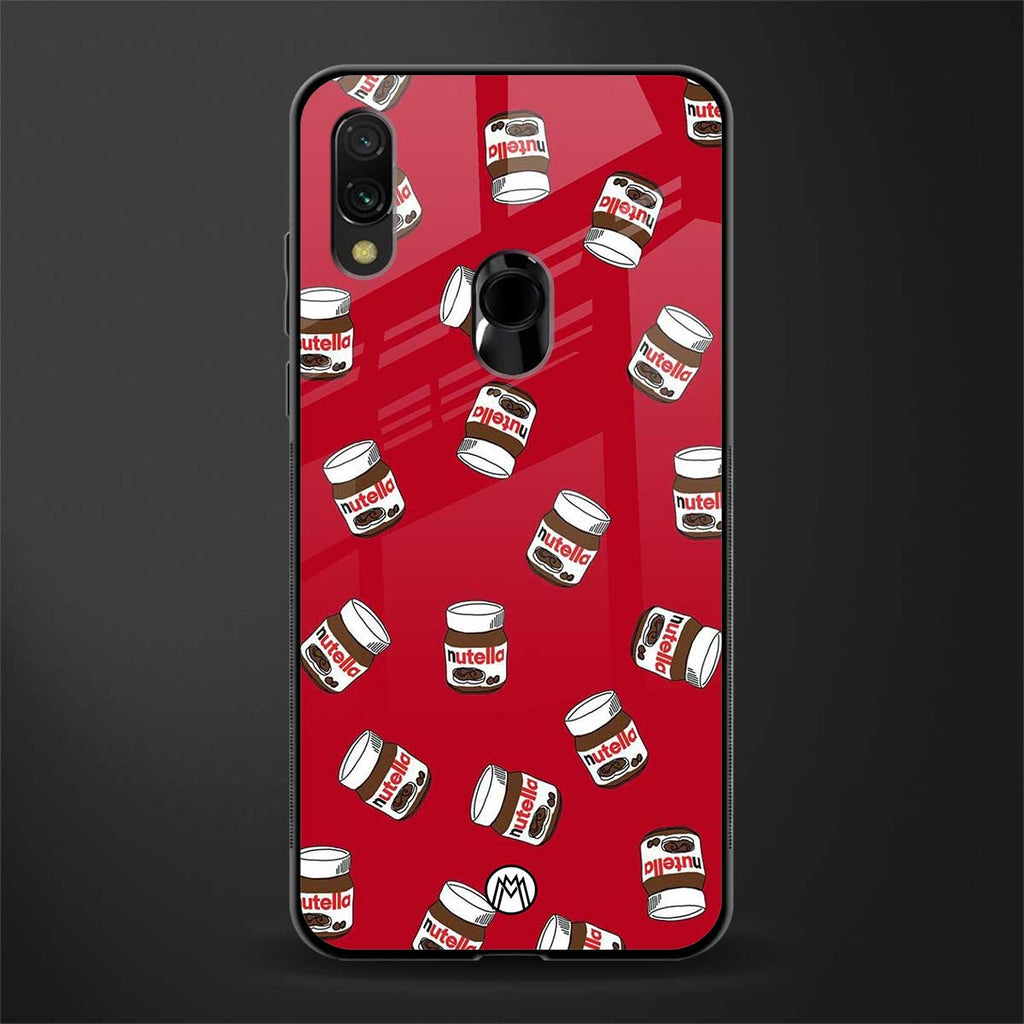 red nutella glass case for redmi 7redmi y3 image