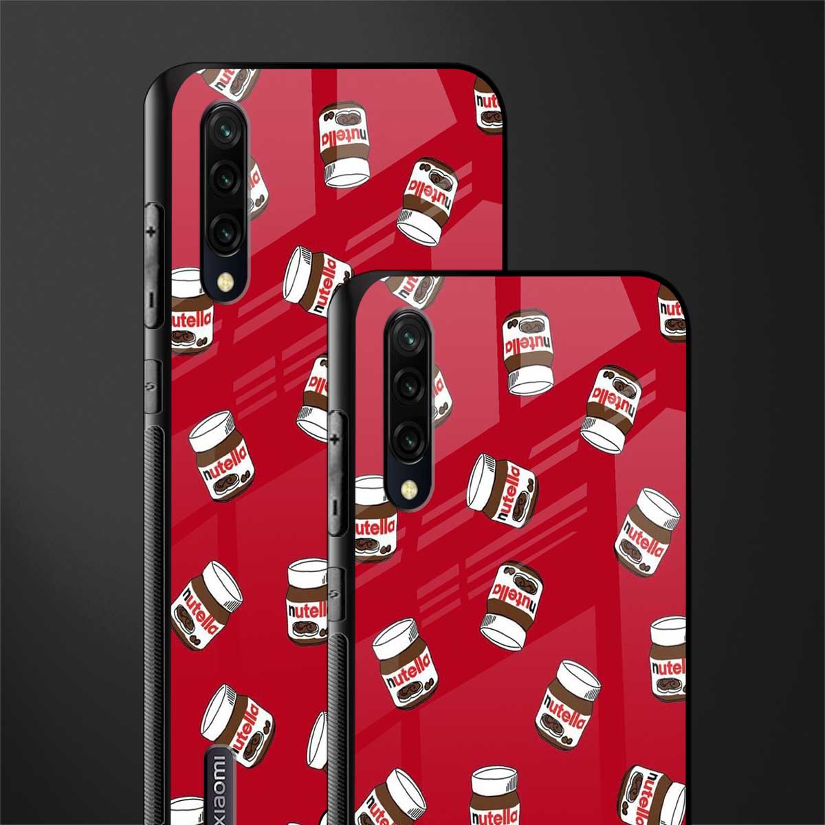 red nutella glass case for mi a3 redmi a3 image-2