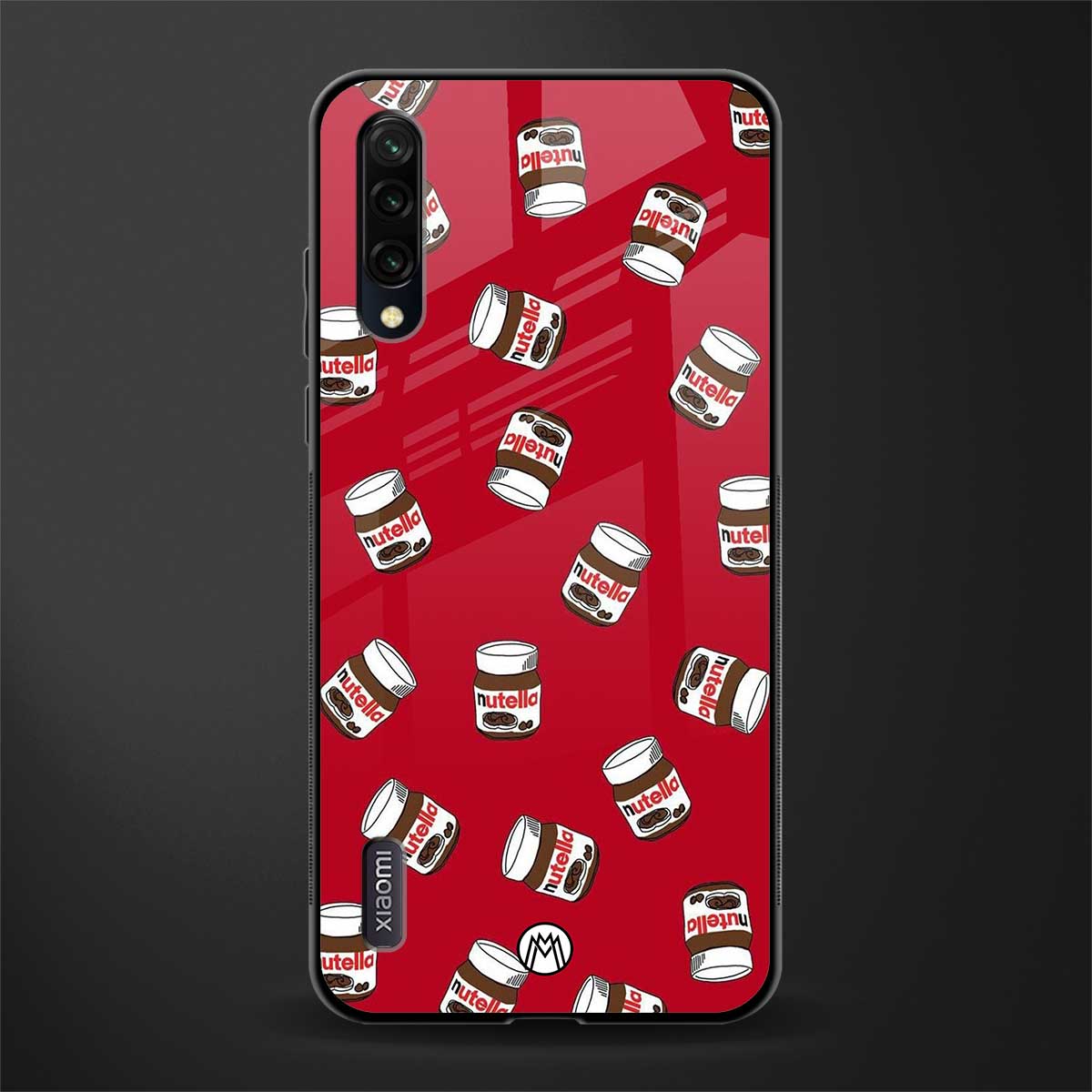 red nutella glass case for mi a3 redmi a3 image