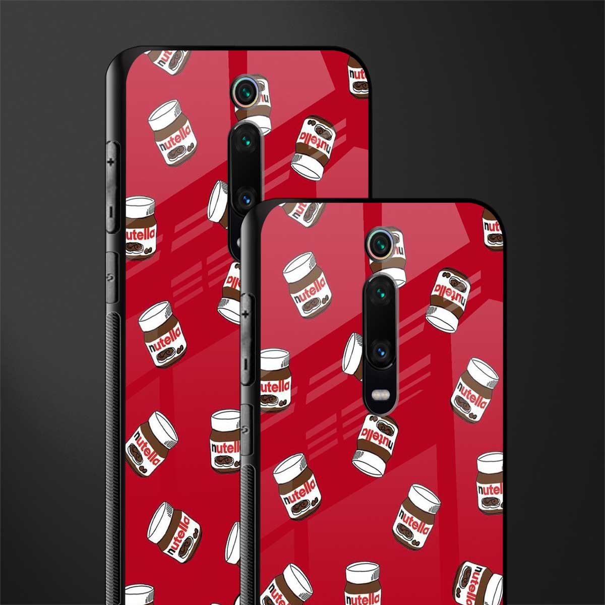 red nutella glass case for redmi k20 image-2