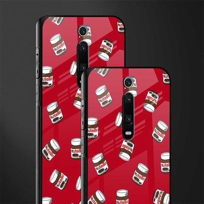 red nutella glass case for redmi k20 image-2
