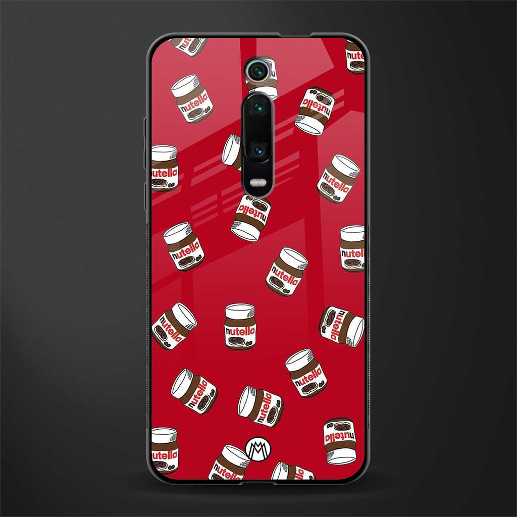 red nutella glass case for redmi k20 pro image
