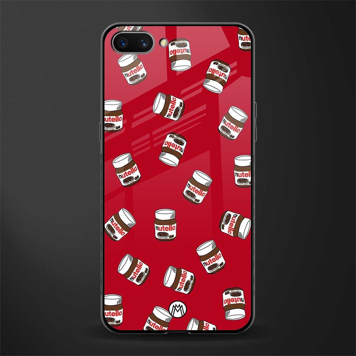 red nutella glass case for realme c1 image