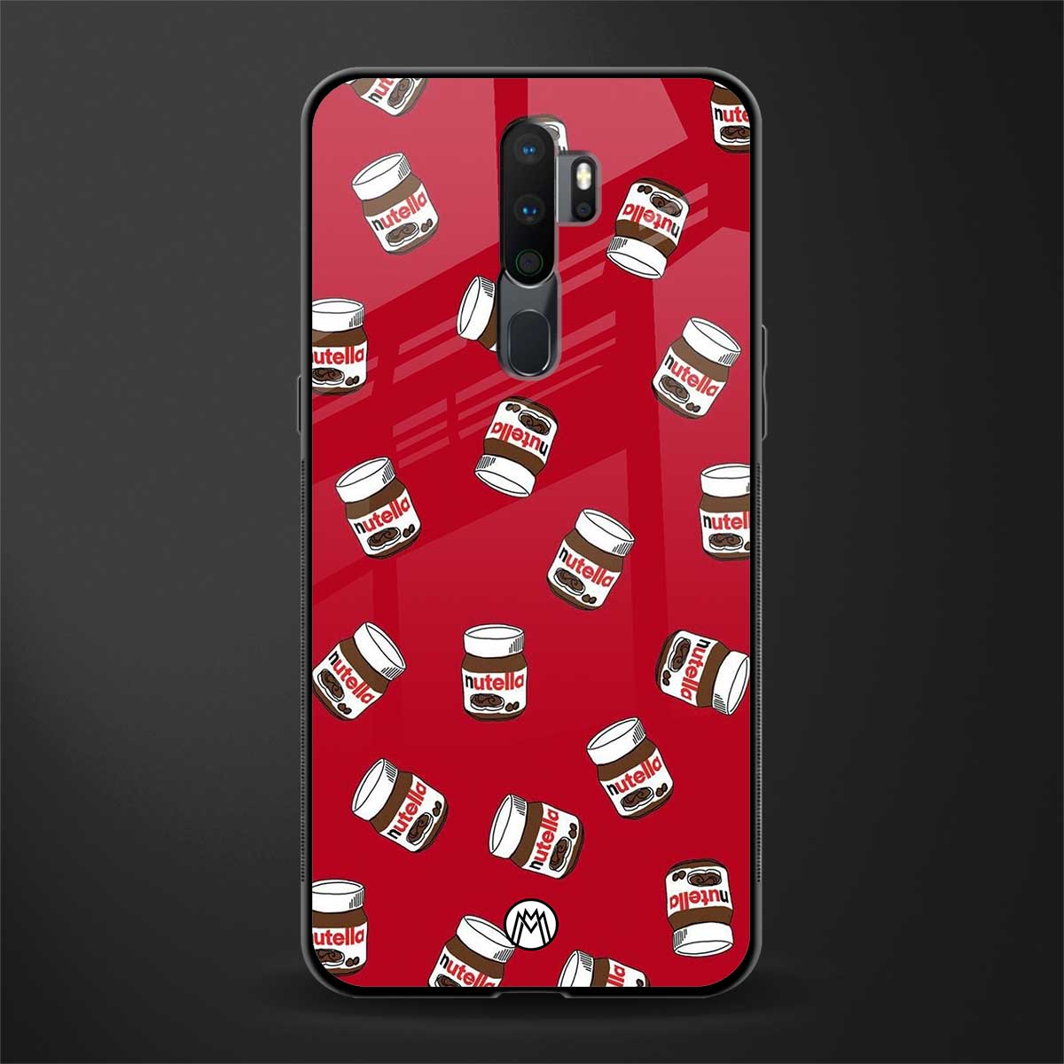 red nutella glass case for oppo a9 2020 image
