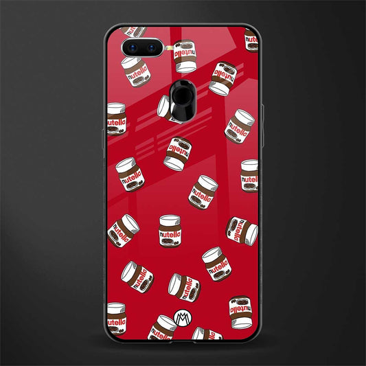 red nutella glass case for oppo a11k image
