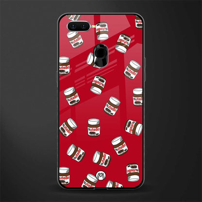 red nutella glass case for oppo a7 image
