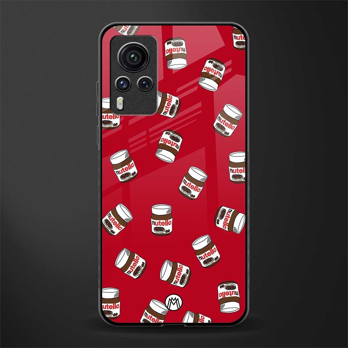 red nutella glass case for vivo x60 pro image