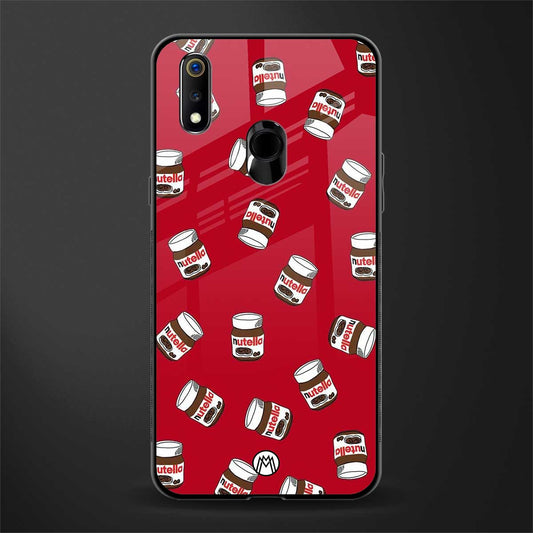 red nutella glass case for realme 3 image