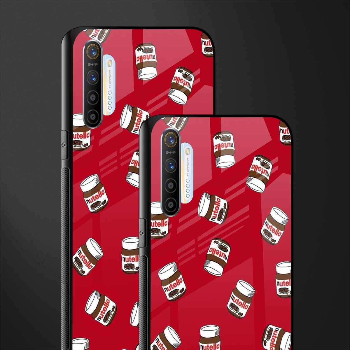 red nutella glass case for realme x2 image-2